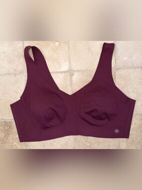 Women’s Honeylove Burgundy Wireless Padded Bra Size Large
